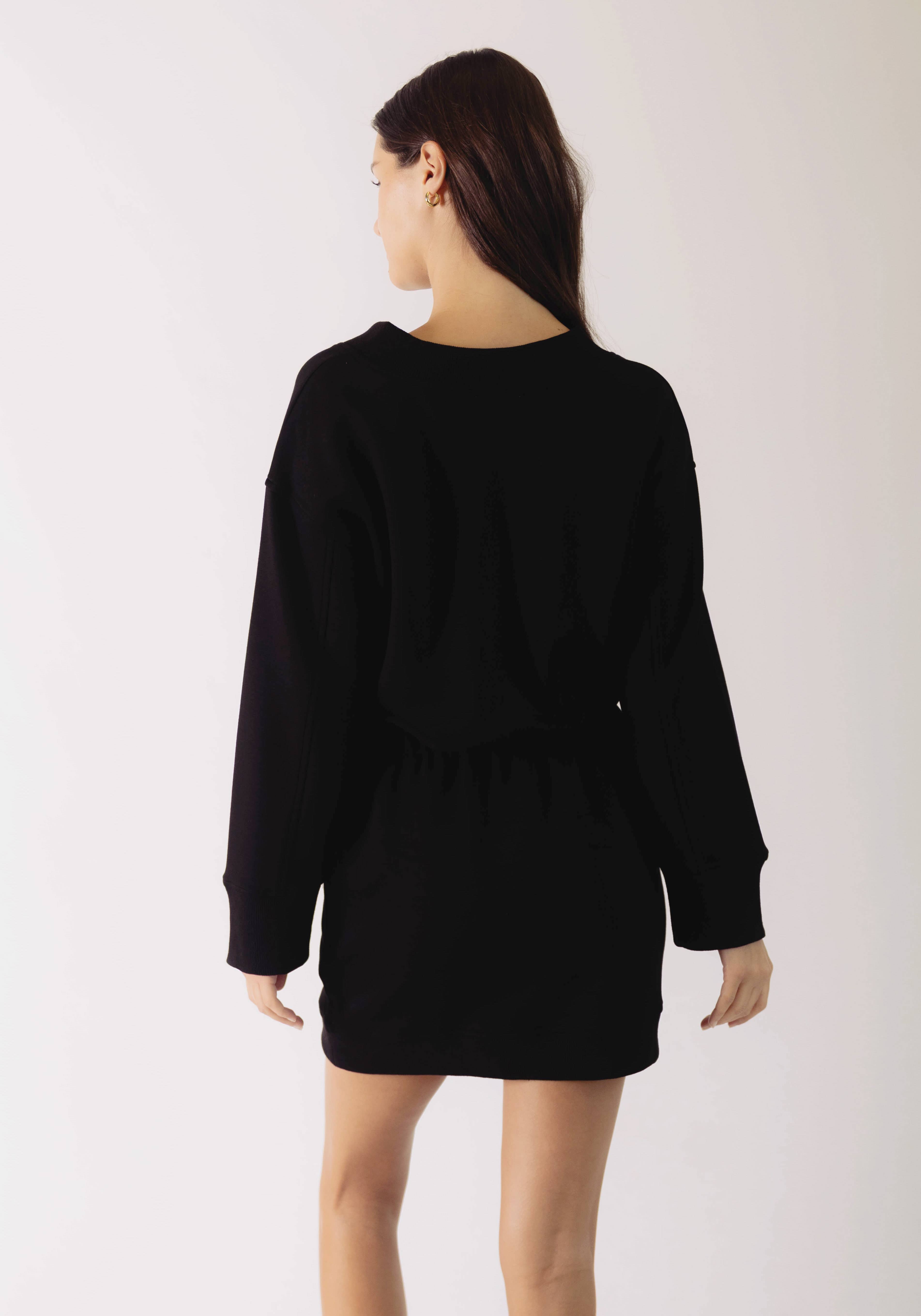 P. CILL - Wholesale Dress - Women's - P. CILL Butter Modal V Neck Ribbed Contrast Mini Dress13