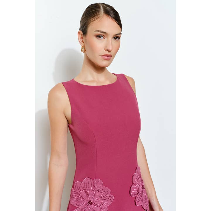 INA - Wholesale Dress - Women's - Floral Applique Sleeveless Mini Dress24