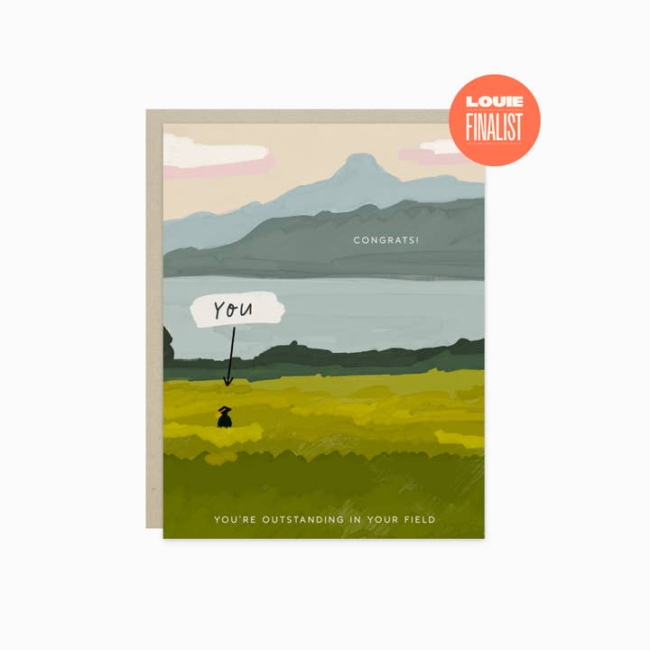 Outstanding Field Graduation Card for wholesale by Barone and Co.