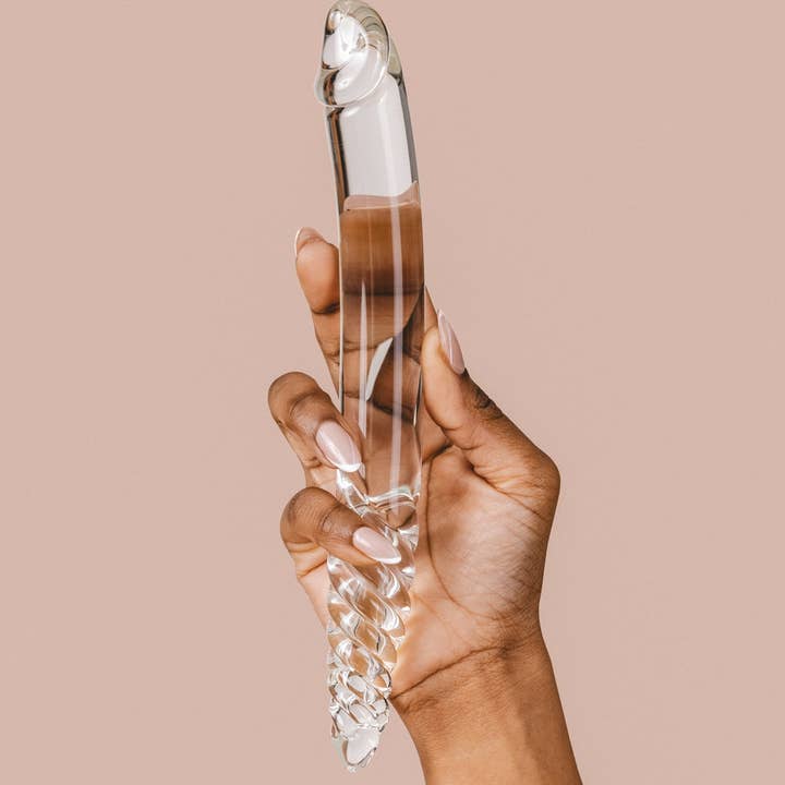 The Natural Love Company - Wholesale Sex Toy - Tansy Helix | Elegant 9" Glass Dildo