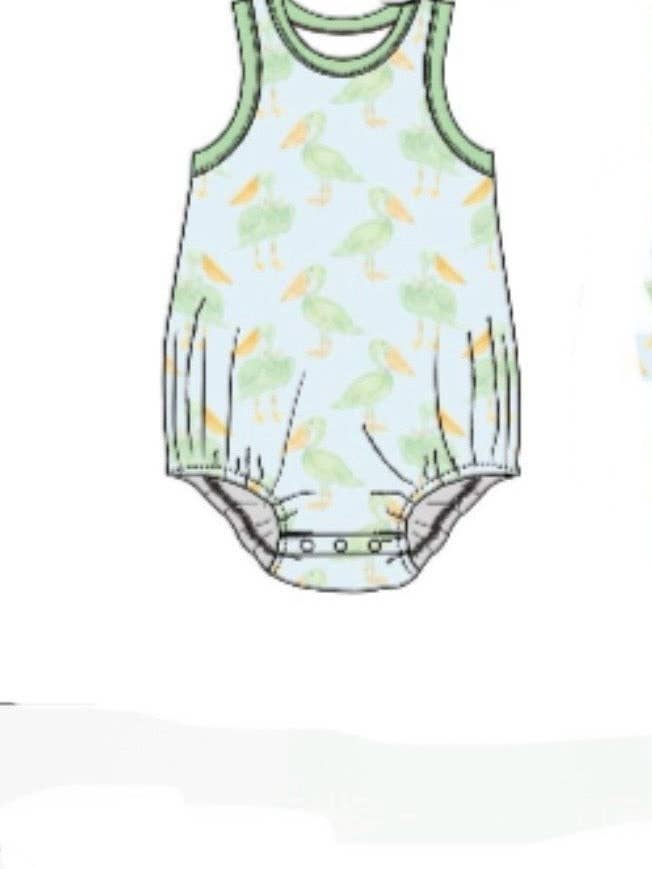 Sweet Bay Clothing – Großhandel Body (ohne Füße) – Baby – Minzfarbener Pelikan-Bubble-Romper3