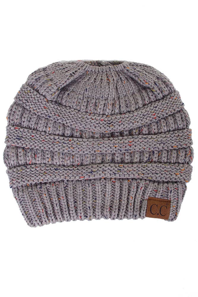 Hana - Wholesale Beanie - Women's - C.C Confetti Ponytail Messy Bun Beanie42