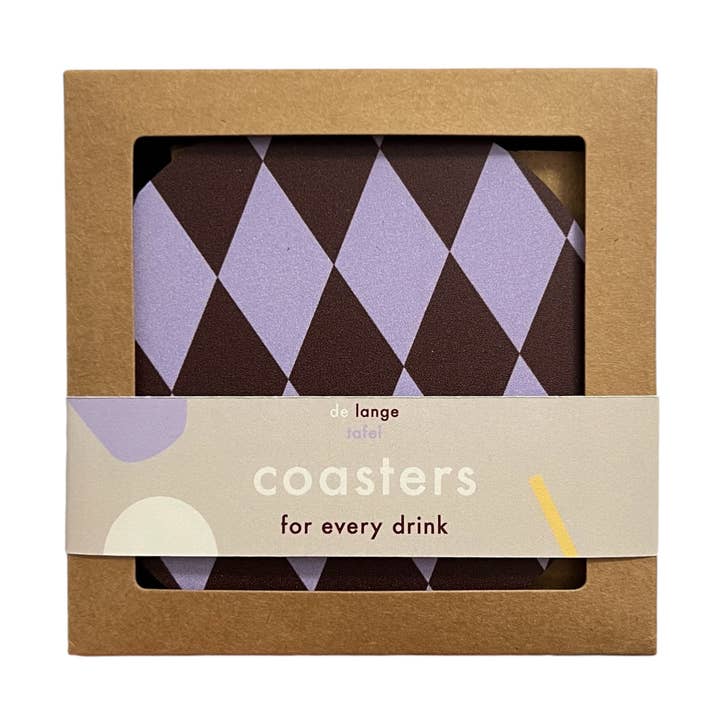 Sottobicchieri diamond · lilla/melanzana per la vendita all'ingrosso da parte di De Lange Tafel