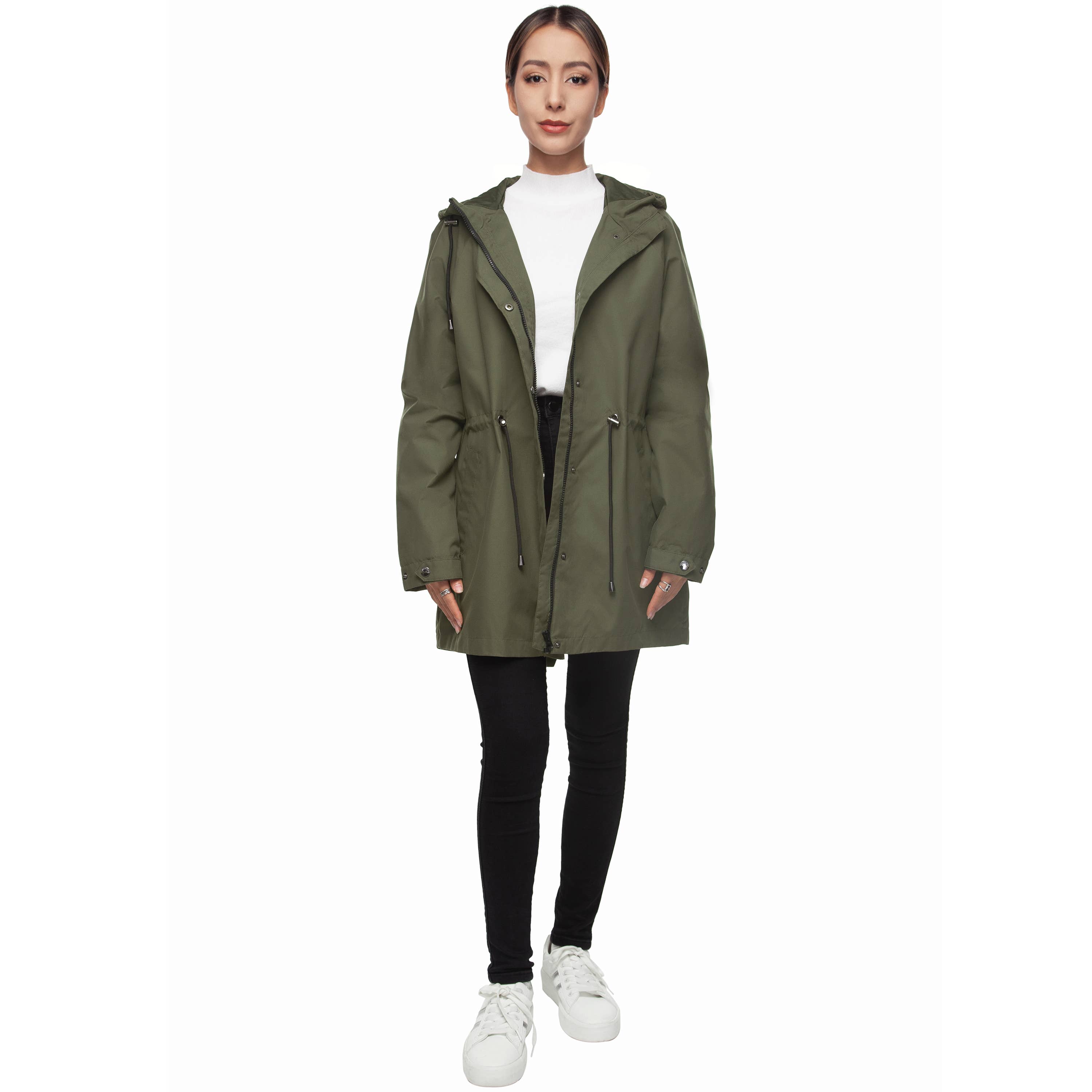 Rokka & Rolla - Wholesale Windbreaker - Women's - Women's Trench Coat Windbreaker Jacket2