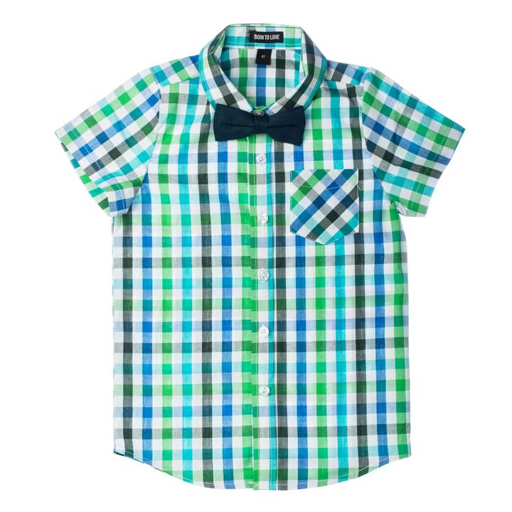 Blue and Green Easter Special Occasion Shirt for wholesale by Born To Love