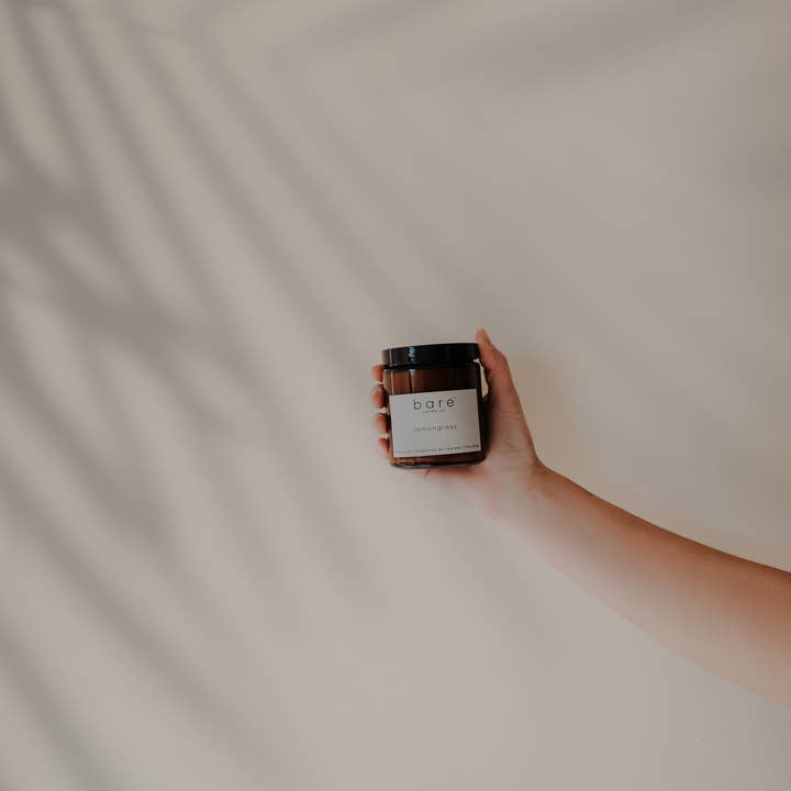 Bare Candle Company - Wholesale Jar/Filled Candle - Lemongrass Soy Candle 7.2oz1