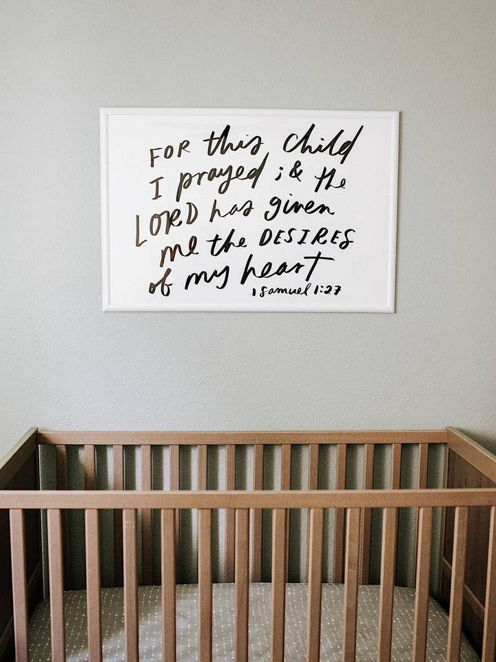 Poster: For this child I prayed for wholesale by Jenessa Wait