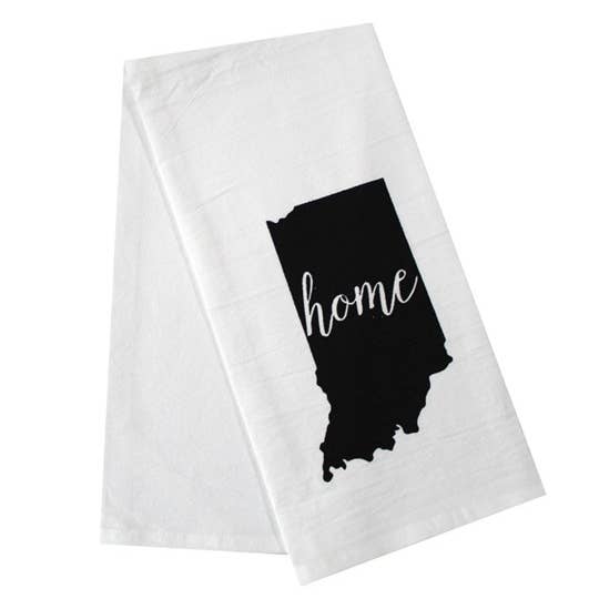 Indiana State Flour Sack Tea Towel for wholesale by Mabelle Home