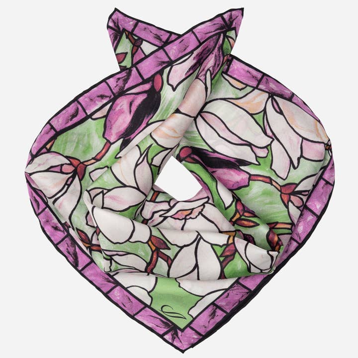 Clara - Silk Bandana - Orchid Pink for wholesale by Elizabetta Made in Italy USA