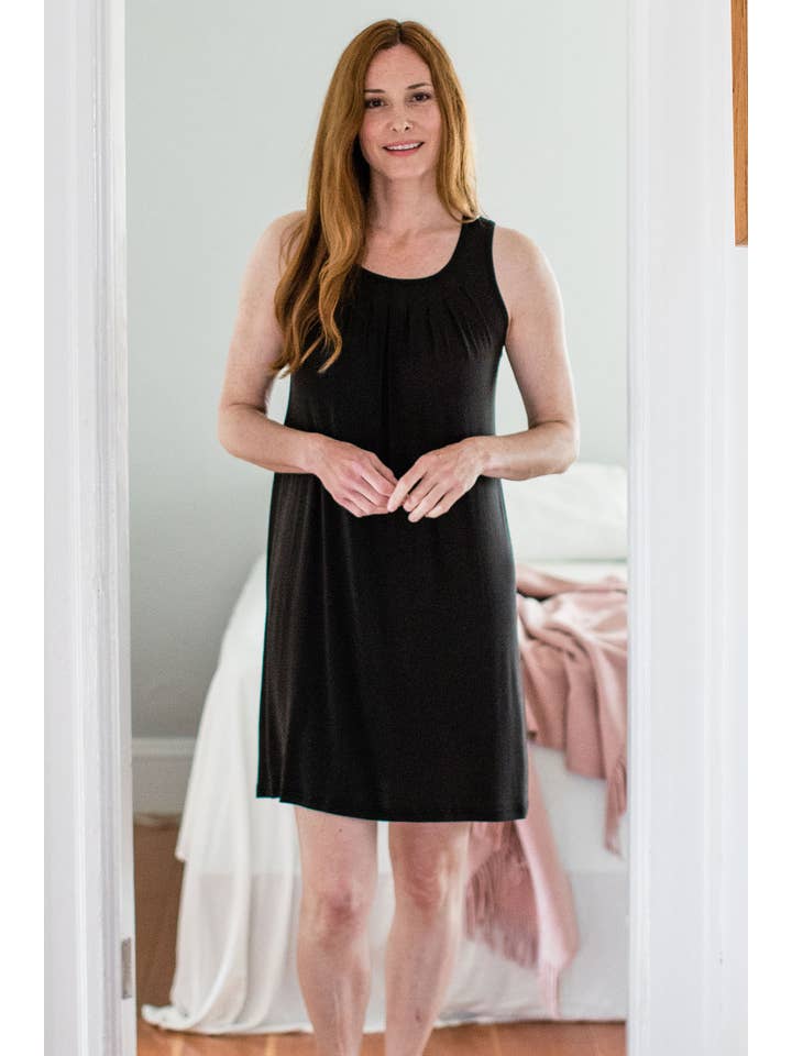 YALA - Wholesale Nightgown - Women's - DELIA GATHERED TANK BAMBOO NIGHTGOWN5