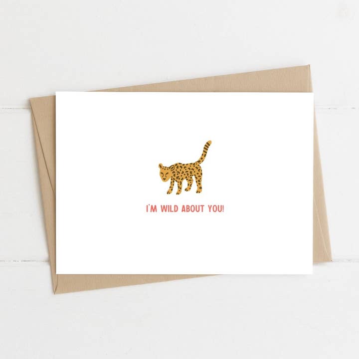 Love Pun Greeting Card - Tiger for wholesale by Be Well Stationery