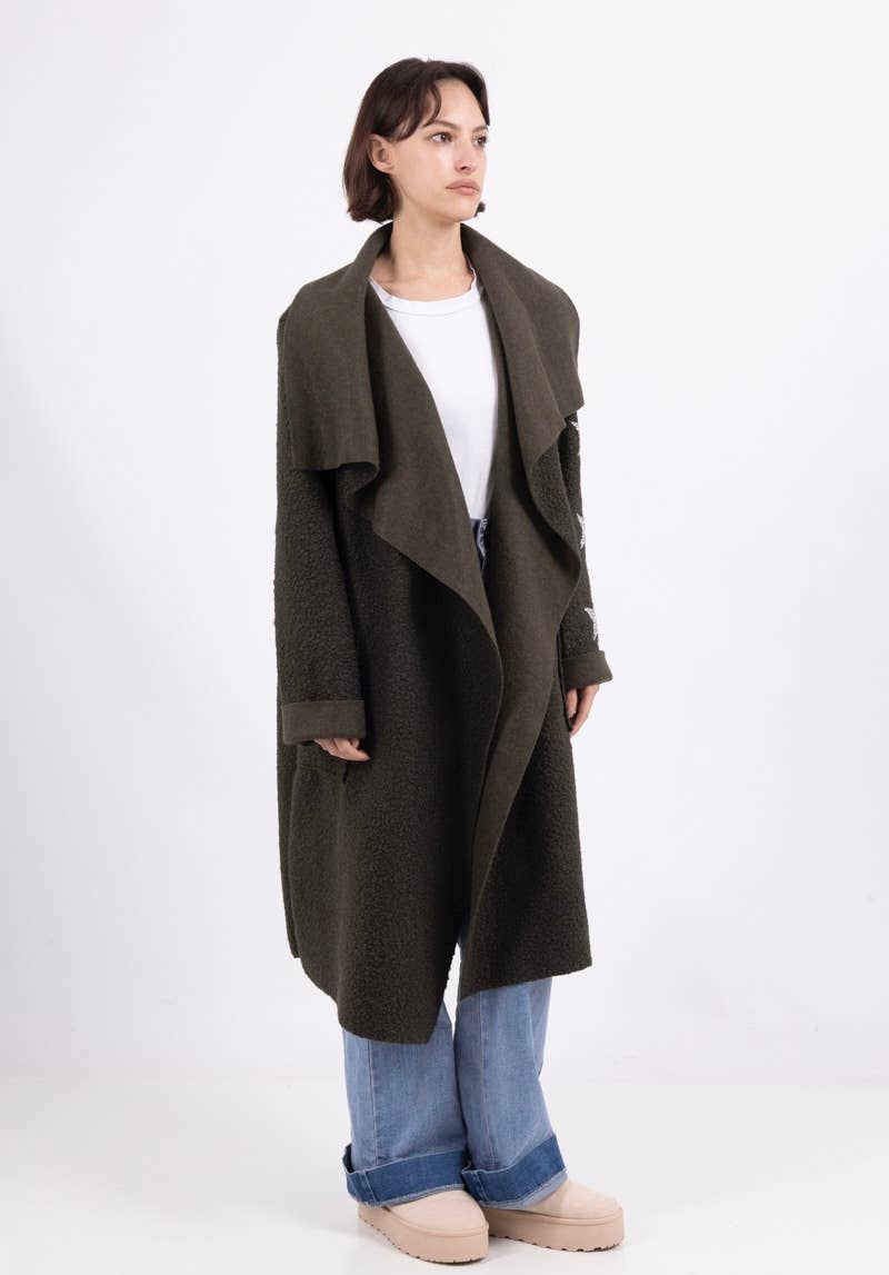 LINEN & COTTON HOUSE - Vente Manteau – femme - VESTE BOUCLETTE MATIERE RESPONSABLE + SIZE  35122 78