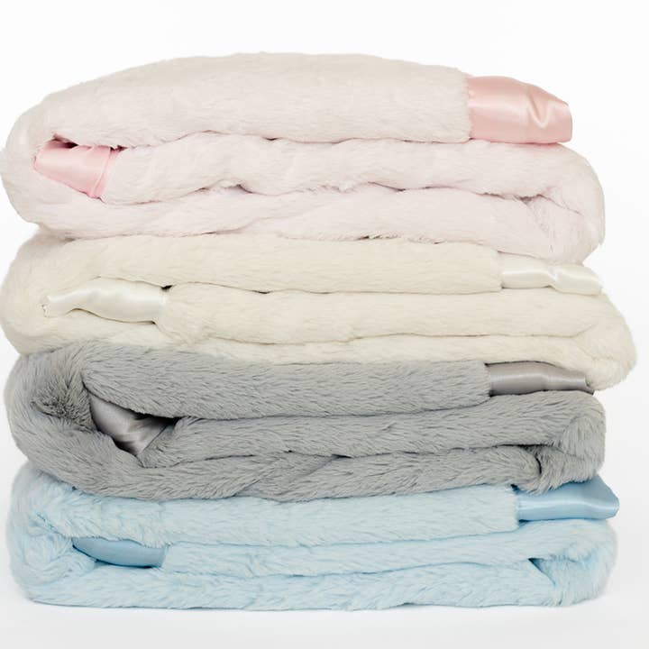 ellie and sam - Wholesale Security/Cuddle Blanket - Baby - Luxury Satin Border Blanket - Pink12