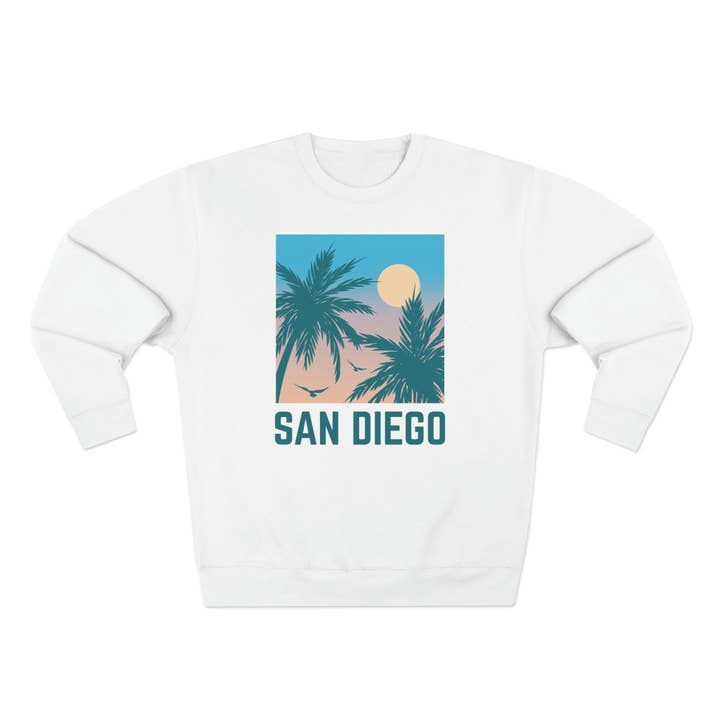 Hey Mountains - Wholesale Graphic Sweatshirt - Unisex - Premium San Diego Sweatshirt - California Sweatshirt