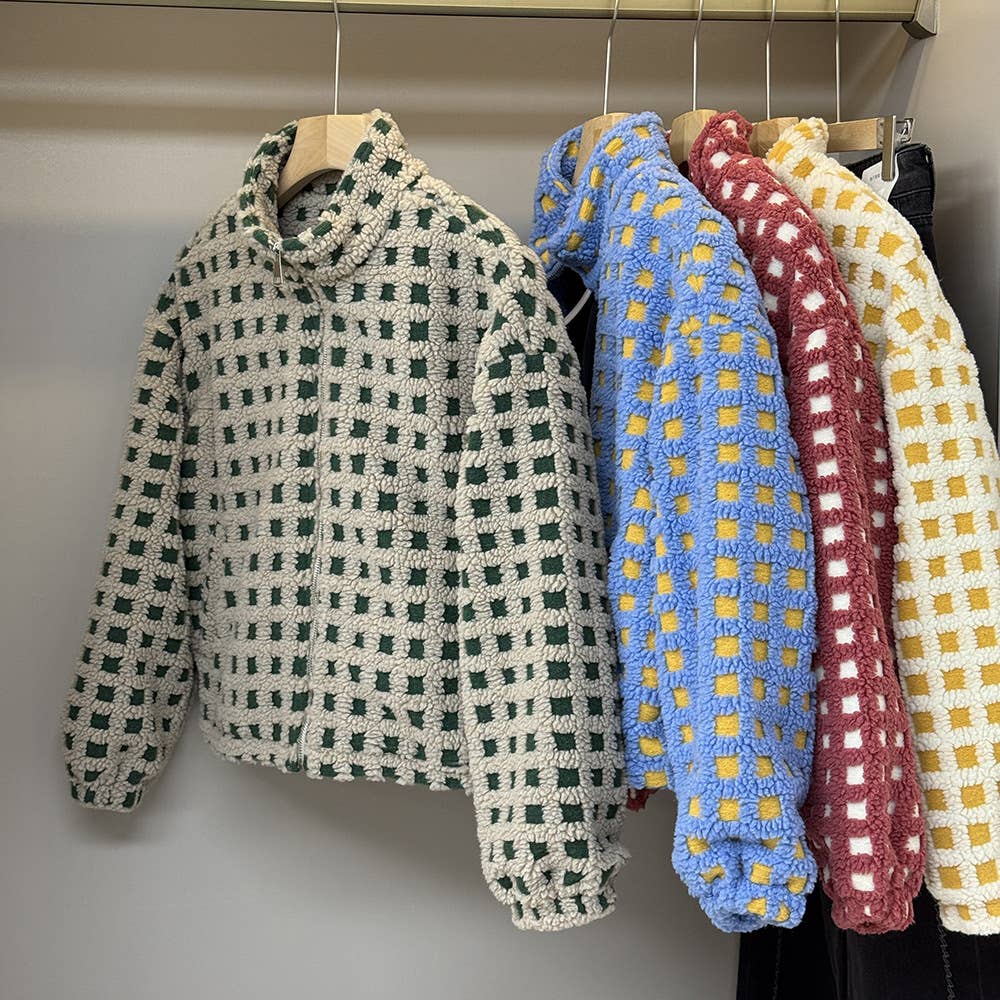 Hope & Sunshine - Wholesale Jacket - Women's - Plaid Lambswool Fashion Jacket25