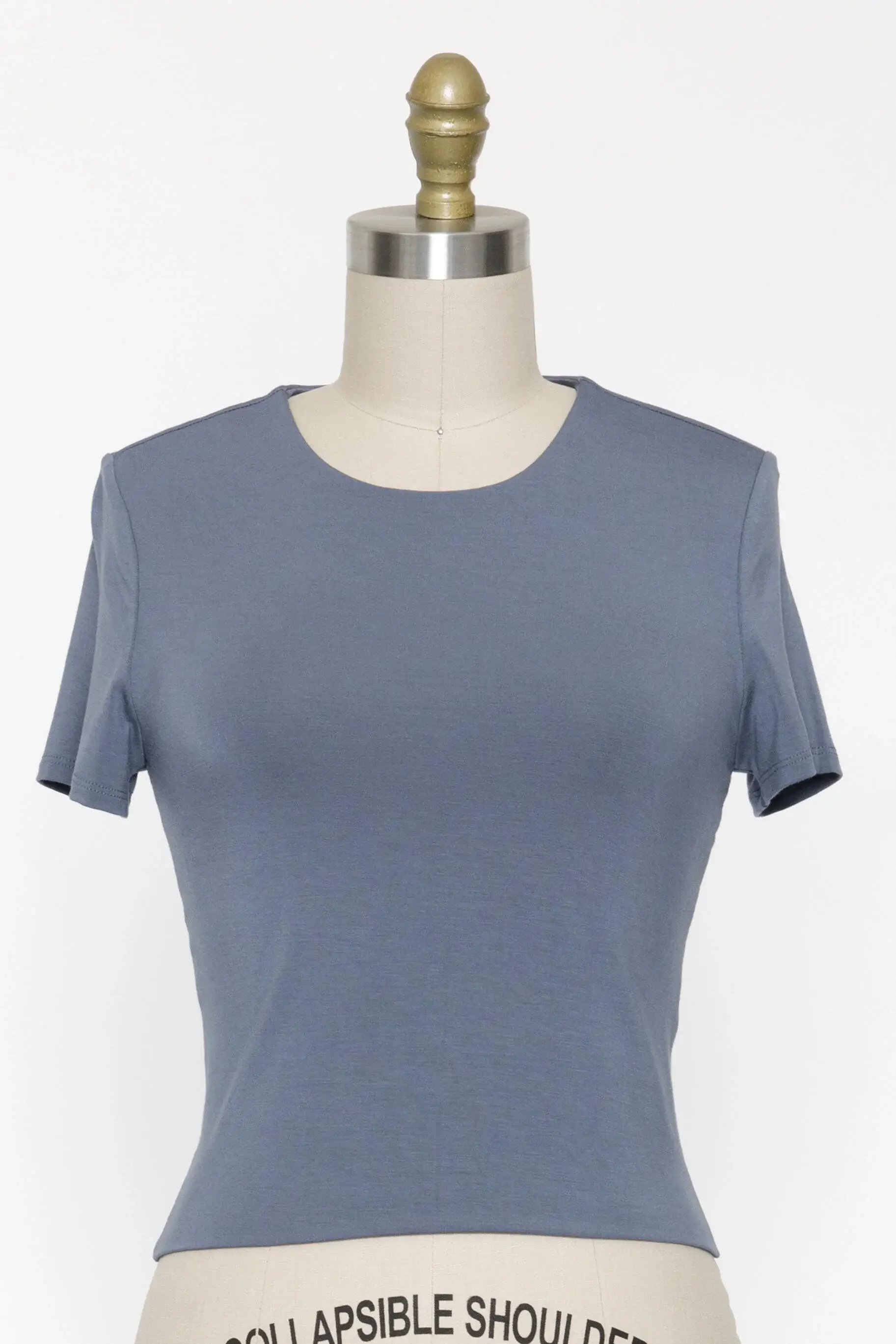 Final Touch - Wholesale Knit Top - Women's - Rayon Modal Basic Crop Top - T3107337