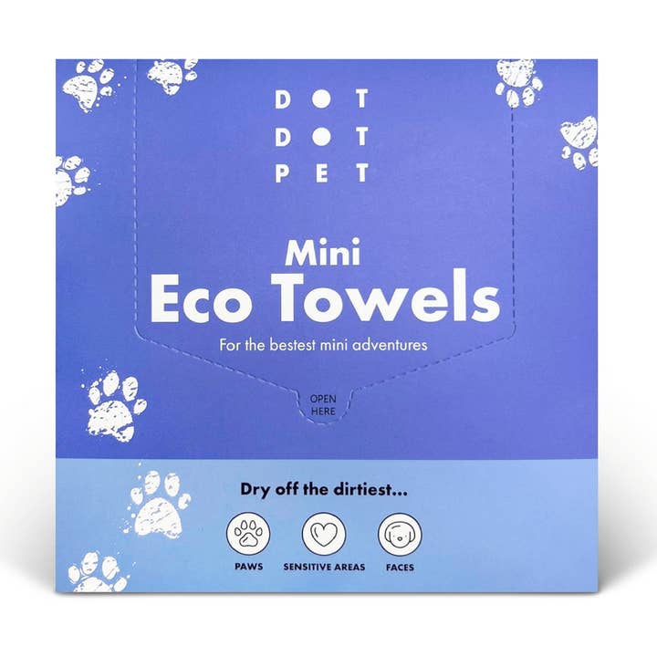 Mini Eco Pet Towels Biodegradable & Super Absorbent (10pk) for wholesale by DotDotPet