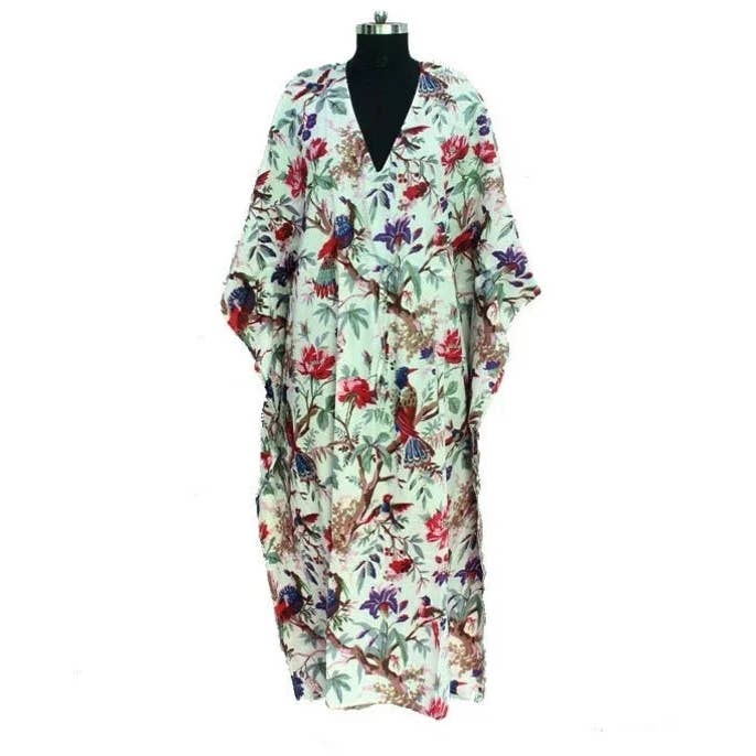 Indian Handmade Bird Print Dress Cotton Kurti Organic Kaftan and other Purchase Wholesale indian kurtis. Free Returns & Net 60 Terms on Faire trending on Faire.