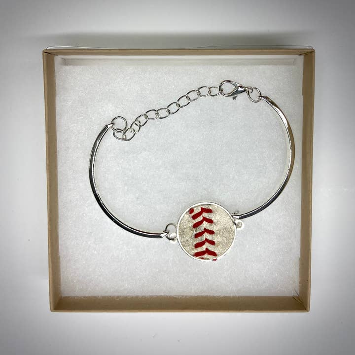 Baseball Seams Co. - Vente Bracelets à breloques/pendentifs - Bracelet à couture de baseball en argent8