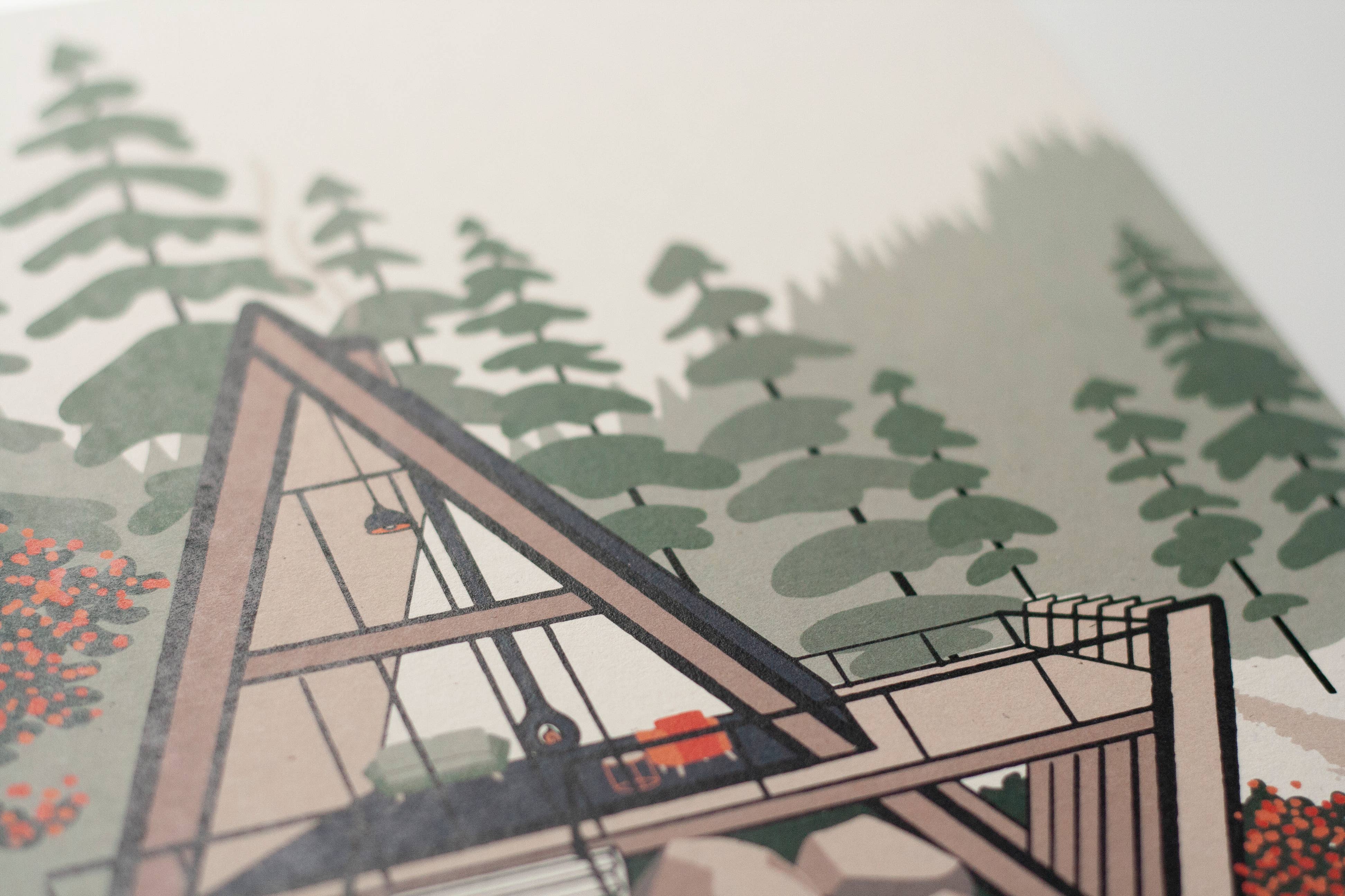 Telegram Print Co. - Wholesale Art Print - Mid Century, Forest Aframe, 8x10 Print2