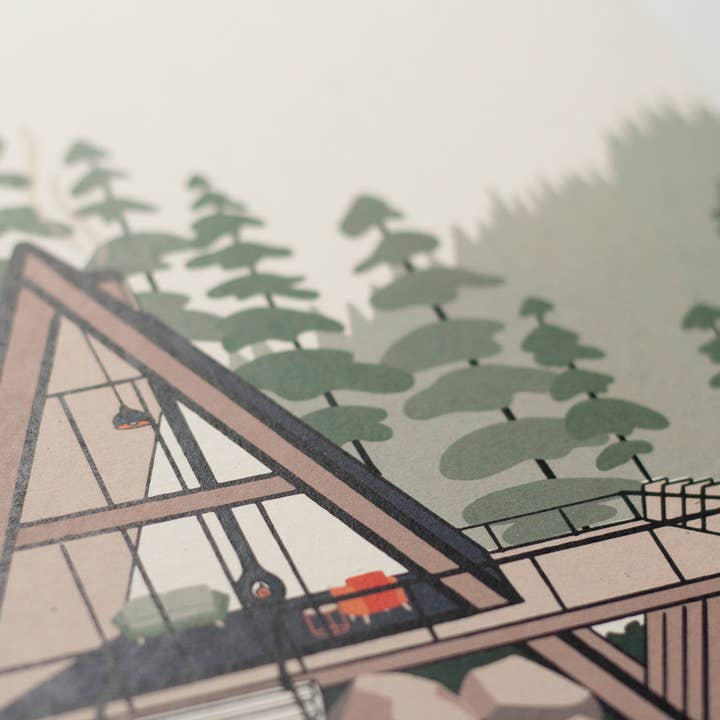 Telegram Print Co. - Wholesale Art Print - Mid Century, Forest Aframe, 8x10 Print2