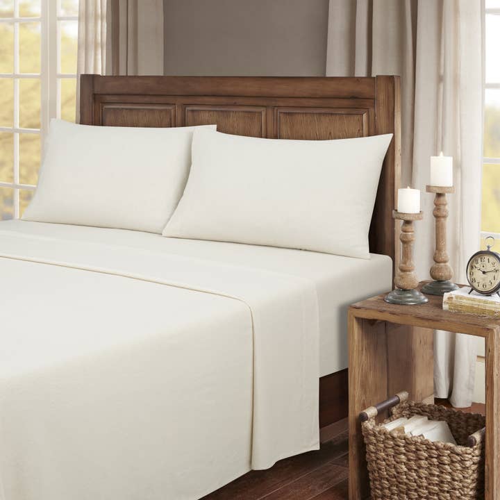 Kathy Ireland 100% Turkisk Bomull Enfärgat Flanell Lakan Set för wholesale av Bed Bath Fashions