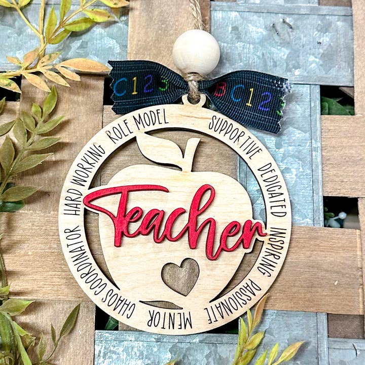 WS Teacher ornament for wholesale by Lost Canyon Design Co
