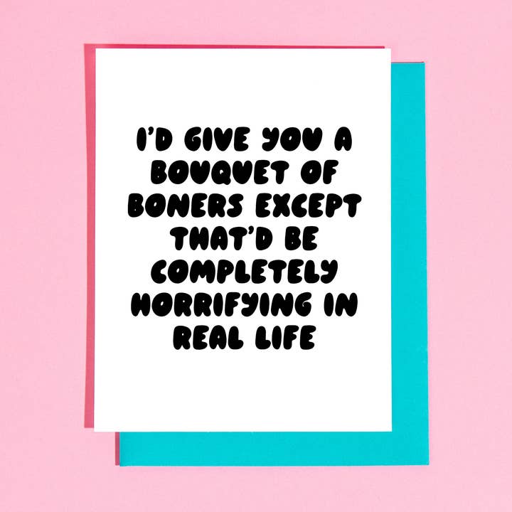Carte de vœux Bouquet of Boners - DERNIÈRE CHANCE DISCONTINUÉE pour la vente par Your Gal Kiwi