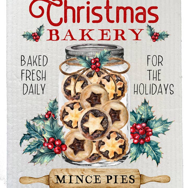 Biscoitos de padaria de Natal Pie pano de prato sueco por atacado de Avery Lane Gifts