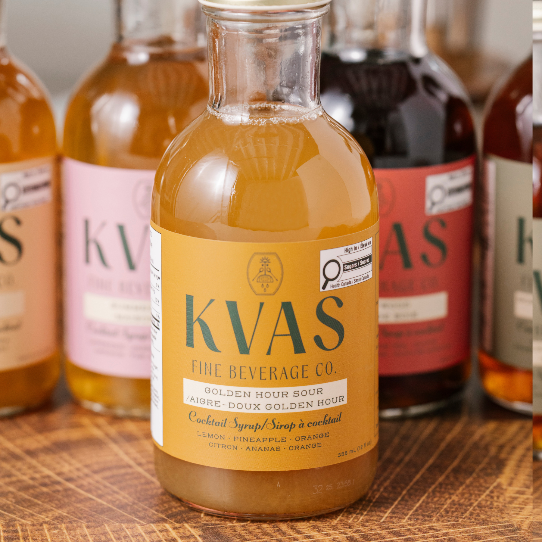 Kvas Fine Beverage Co. - Vente Mélange/sirop pour cocktails - Sirop de cocktail aigre Kvas Golden Hour1