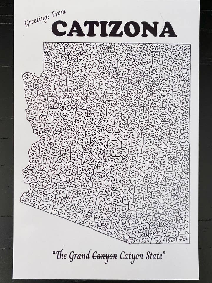 Catizona postcard for wholesale by Notso Kitty