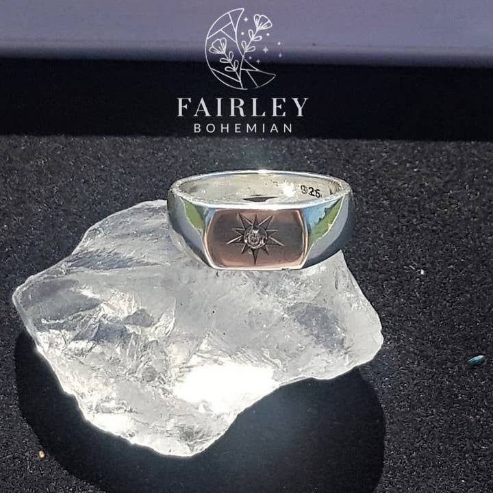 | chevalière diamant créé en laboratoire | pour la vente par Fairley Bohemian