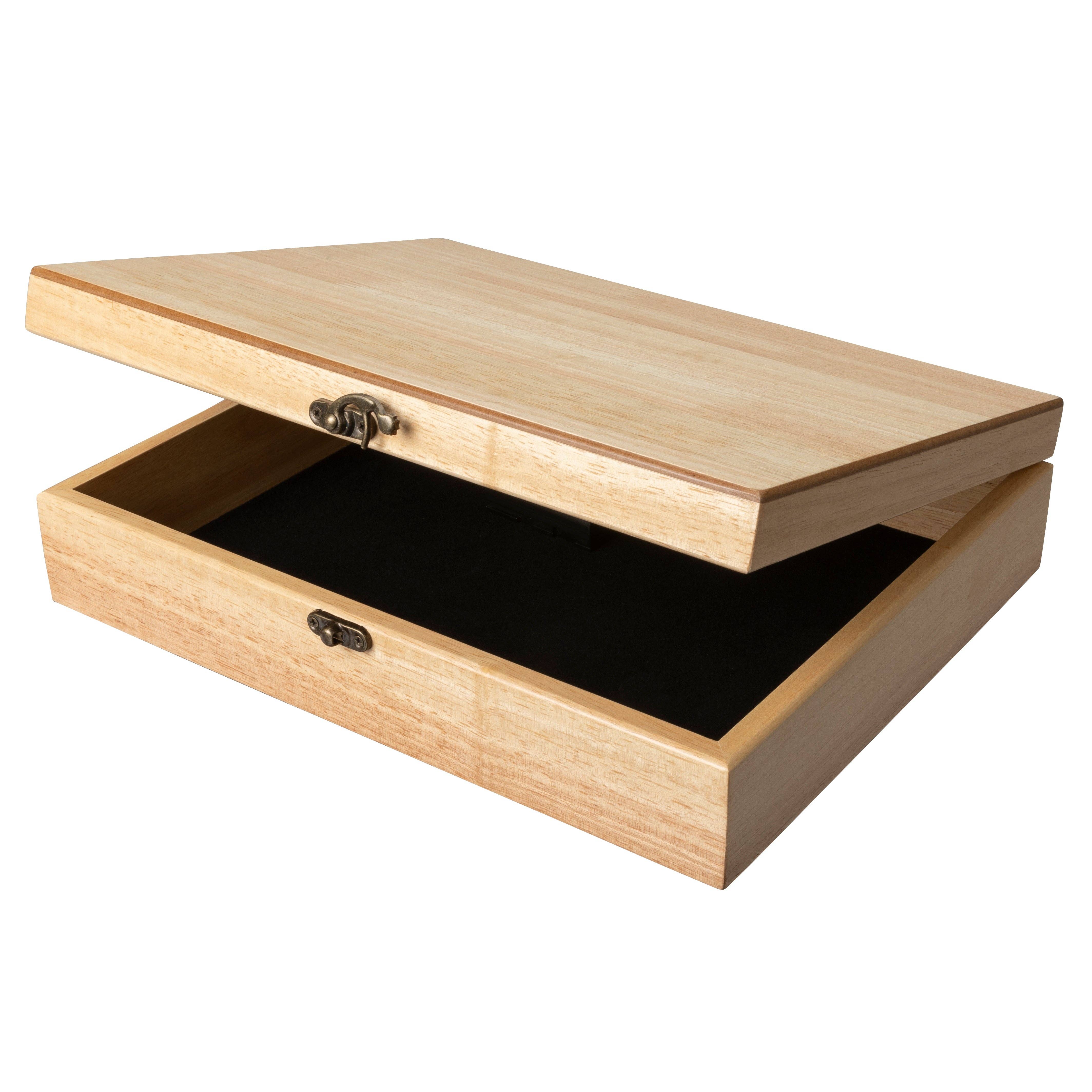 Wood Expressions - Wholesale Decorative Box - Old World Wooden Treasure Box with Brass Latch3