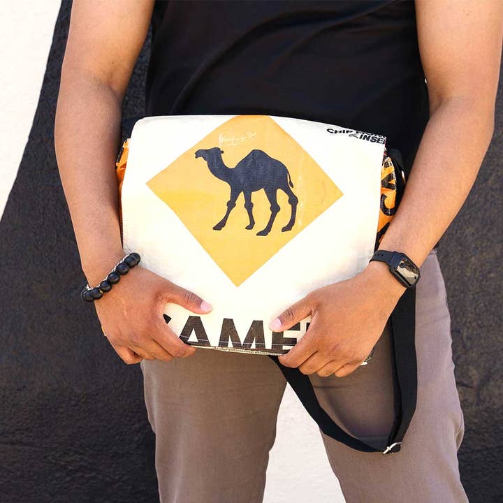 Malia Designs - Wholesale Messenger Bag - Unisex - Camel Messenger Bag - Eco-Friendly and Fair Trade