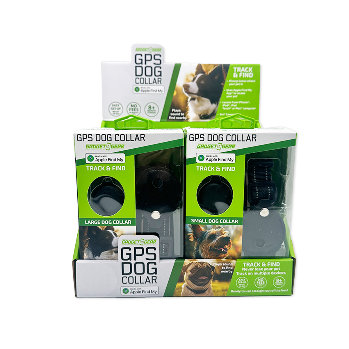 Novelty Brands - Wholesale Pet Collar - Dog - GPS Dog Collar Tracker Apple Find My™ Compatible - 6/Display3