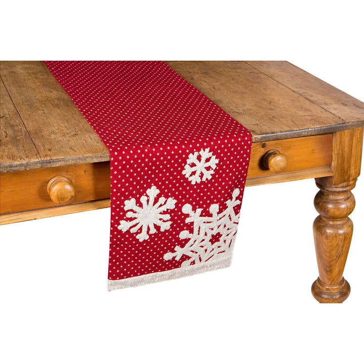 Snowflake Weihnachts-Tischläufer, 33 x 66 cm für den Großhandel von Xia Home Fashions & Manor Luxe