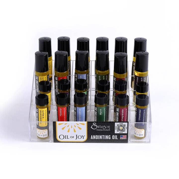 Swanson Christian Products - Wholesale Essential Oil Roll-On - Anointing Oil 1/4 Oz & 1/3 Oz Roller Display Pk24