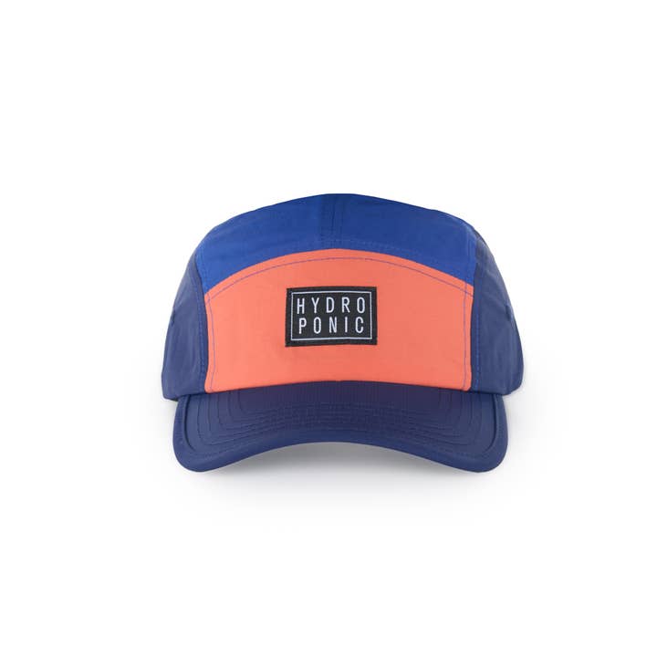 Hydroponic - Wholesale Flat Brim Cap - Men's - LB Crest CP 01 Navy/Orange