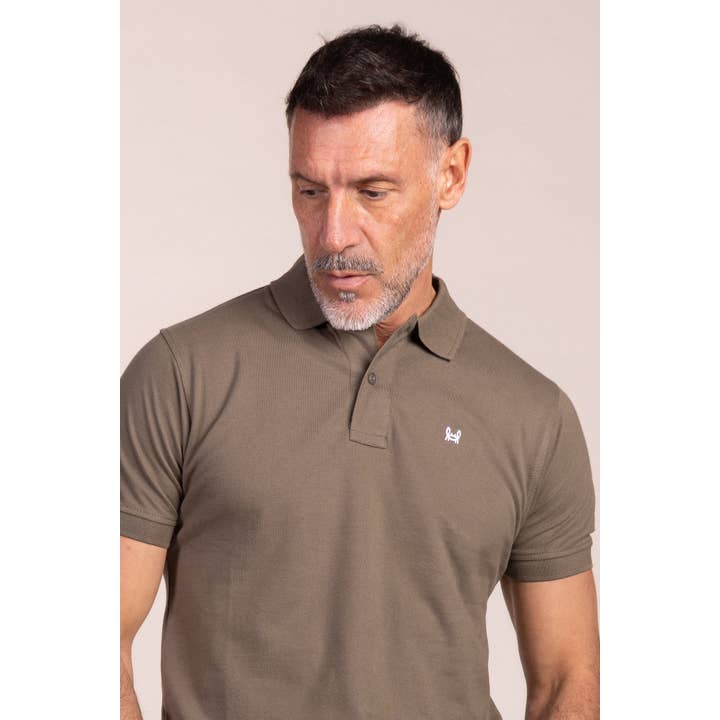 Kortærmet Basis Polo Grøn Khaki for engroshandel hos Custi Mikelo: Made in Spain