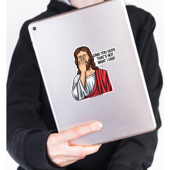 Ozark Sticker Company - Wholesale Sticker - Facepalm Jesus Sticker – Hilariously Holy Meme Decal