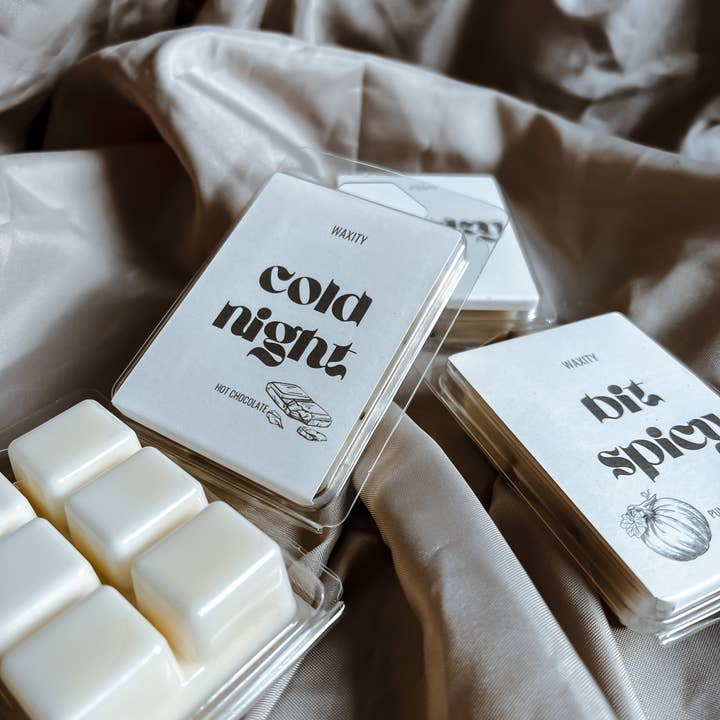 Wax Melts Clamshells | Herbst-Kollektion | Öko-Sojawachs | 80 g für den Großhandel von Waxity Home Fragrances