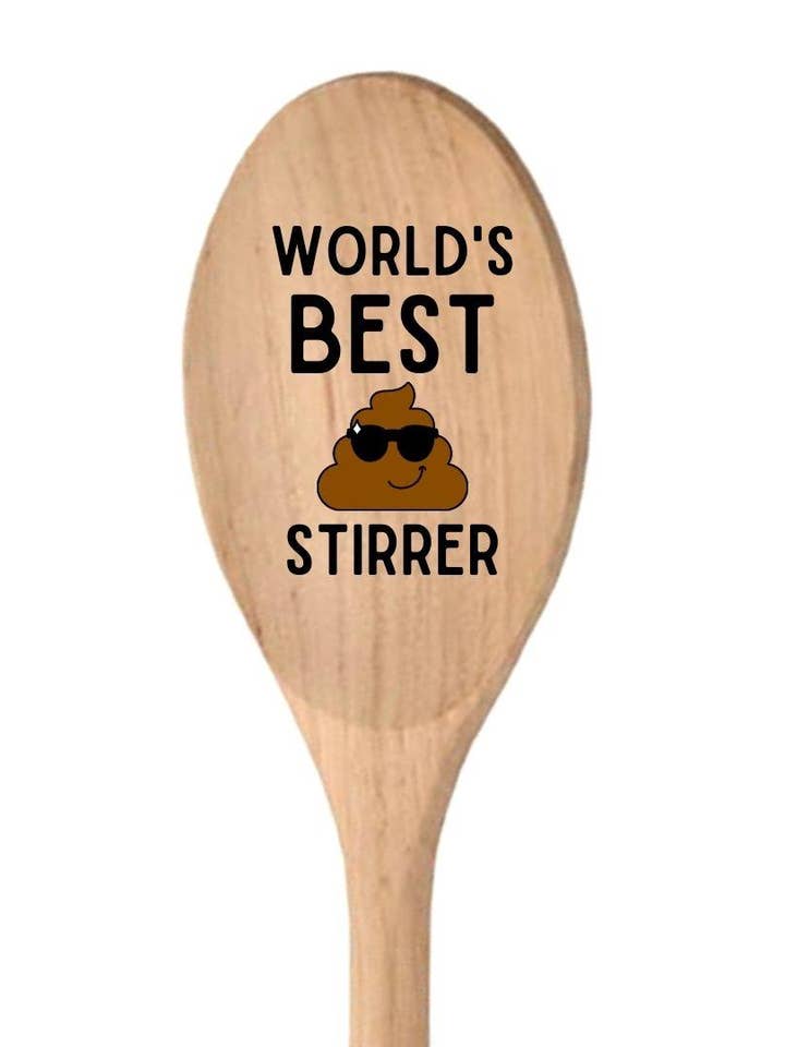 Second Ave Funny Joke Världens bästa omrörare 12" träsked kock bagare födelsedag julklapp för wholesale av Second Ave Gift Company