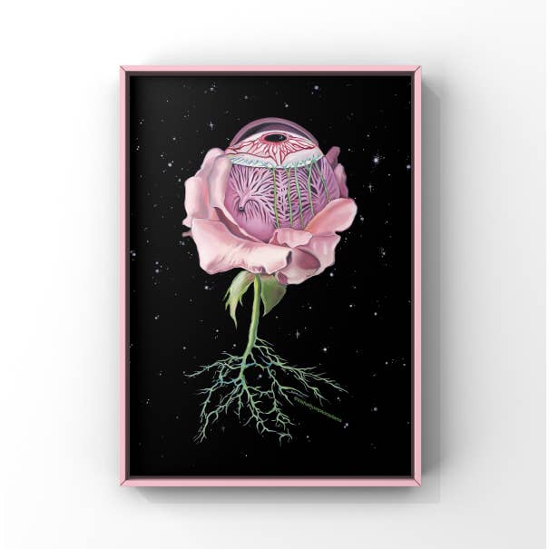 Trisha Thompson Adams – wholesale Art print – Floral Eye Flower Anatomy Art Print