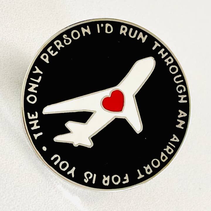 I’d run through an airport for you Fleabag Enamel Lapel Pin for wholesale by The Silver Spider