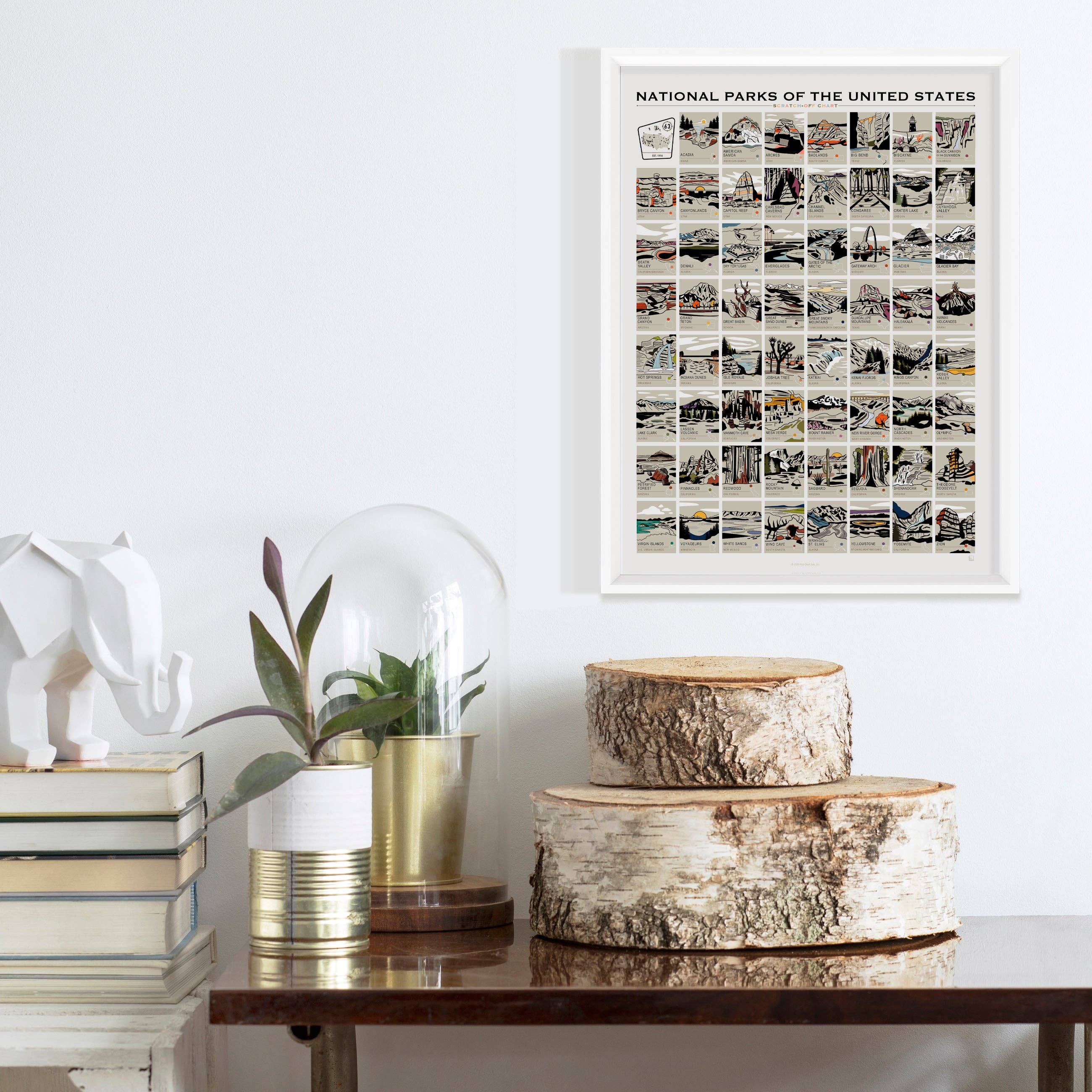 Pop Chart - Wholesale Art Print - National Parks Scratch-Off Chart | 12" x 16" Print3