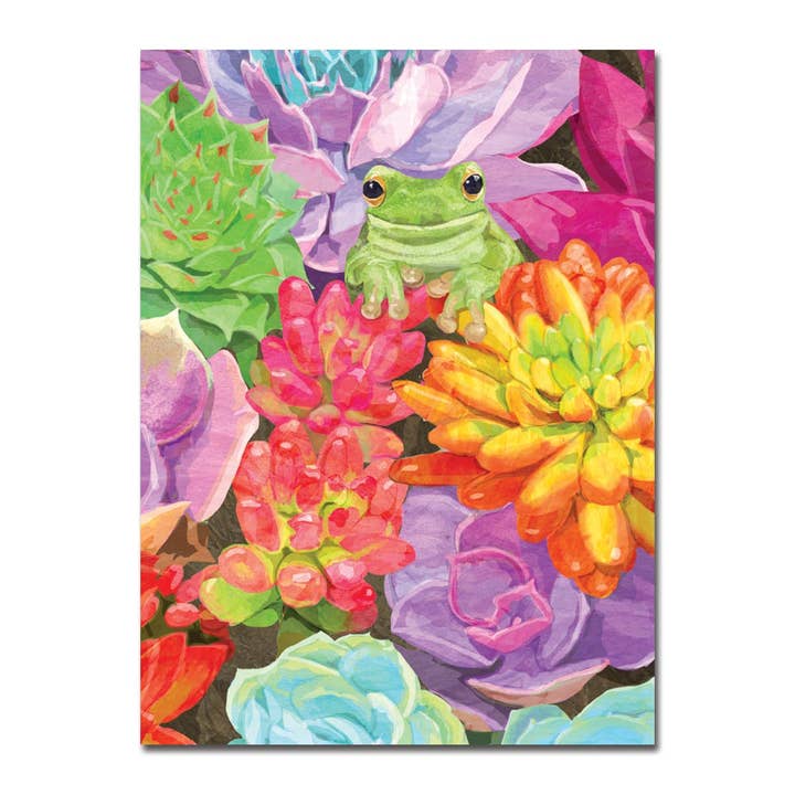 Succulenten Frog Blanco kaart voor wholesale door Allport Editions