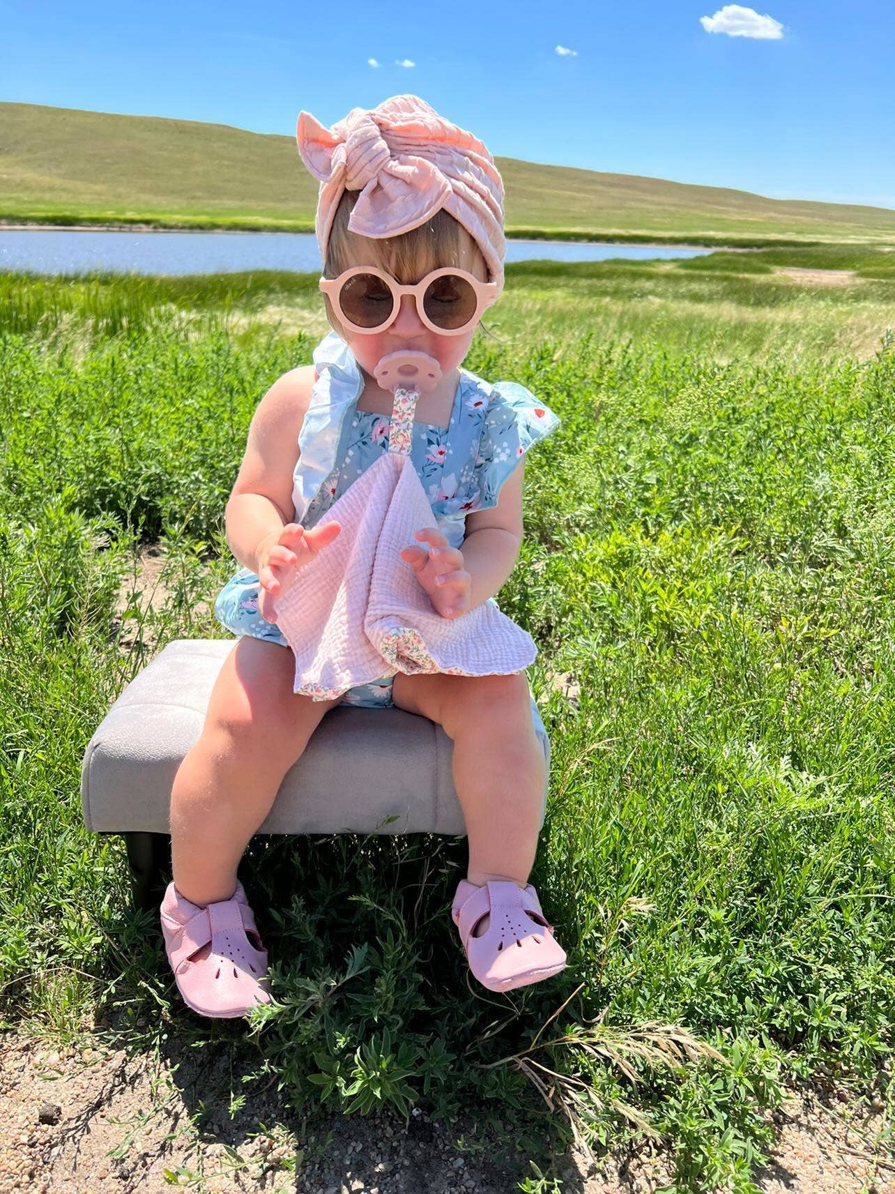 Ali+Oli - Wholesale Security/Cuddle Blanket - Baby - Pacifier Blanket Holder (Pink/Flowers)6