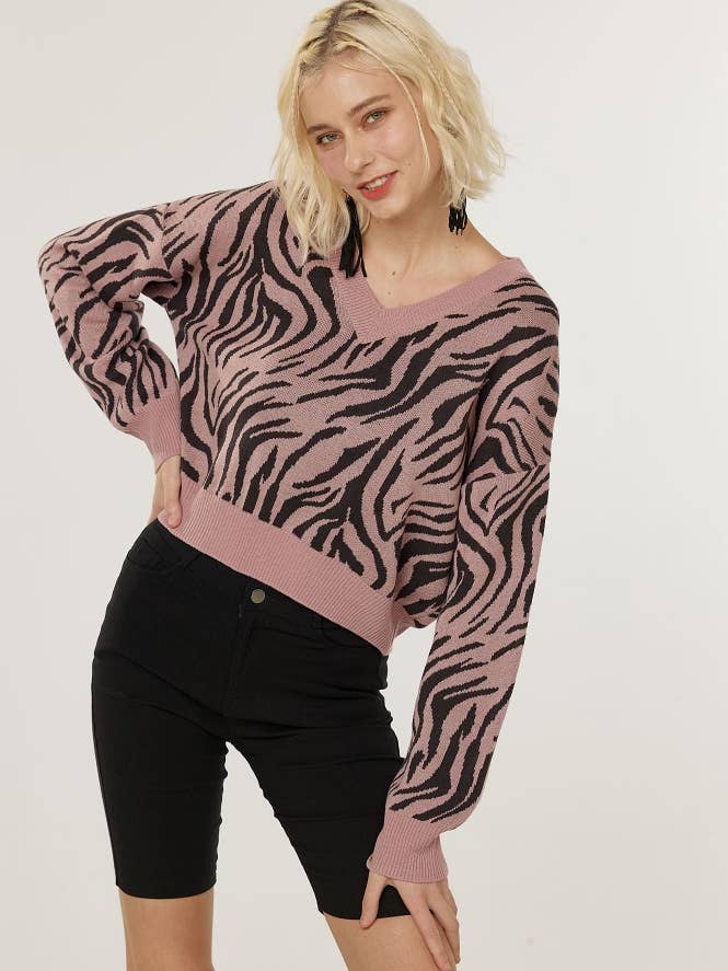 KTB25B00 Zebra Lightweight Knit- 6pcs $5.75/unit (46% OFF) for wholesale by noflik