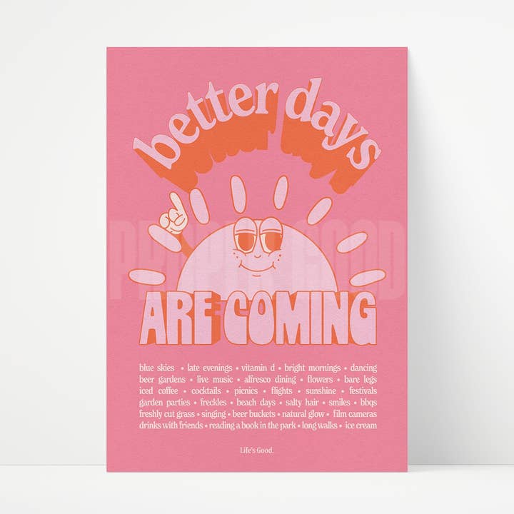 Better Days Print for wholesale by Proper Good