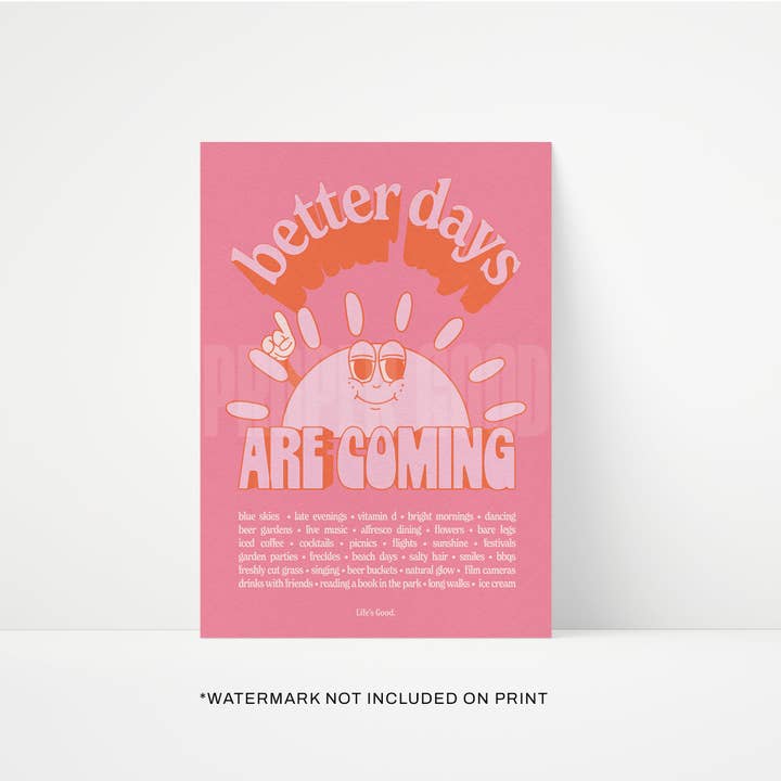 Better Days Print for wholesale by Proper Good
